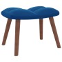 Relaxation armchair with blue velvet stool by vidaXL, Armchairs - Ref: Foro24-328072, Price: 115,37 €, Discount: %