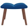 Relaxation armchair with blue velvet stool by vidaXL, Armchairs - Ref: Foro24-328072, Price: 115,37 €, Discount: %