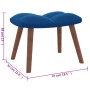Relaxation armchair with blue velvet stool by vidaXL, Armchairs - Ref: Foro24-328072, Price: 115,37 €, Discount: %