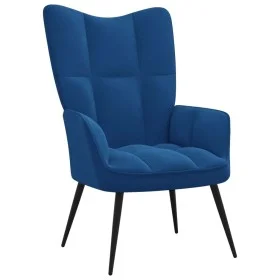 Sillón de relax de terciopelo azul de vidaXL, Sillones - Ref: Foro24-328083, Precio: 96,98 €, Descuento: %