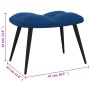 Silla de relajación con reposapiés terciopelo azul de vidaXL, Sillones - Ref: Foro24-328094, Precio: 110,10 €, Descuento: %