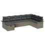 Conjunto de sofá de jardín 8 pcs Gris 297.5 x 187.5 x 85 cm