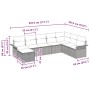 Conjunto de sofá de jardín 8 pcs Gris 297.5 x 187.5 x 85 cm
