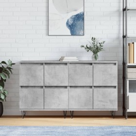 Sideboards 2 Stück betongraues Sperrholz von vidaXL, Sideboards - Ref: Foro24-3190177, Preis: 123,02 €, Rabatt: %