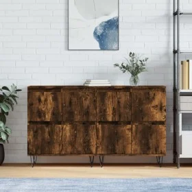 Aparadores 2 uds madera contrachapada roble ahumado by vidaXL, Sideboards - Ref: Foro24-3190178, Price: 128,64 €, Discount: %