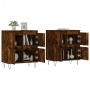 Aparadores 2 uds madera contrachapada roble ahumado de vidaXL, Aparadores - Ref: Foro24-3190178, Precio: 130,18 €, Descuento: %