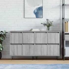 Sideboards 2 pcs Sonoma gray plywood by vidaXL, Sideboards - Ref: Foro24-3190179, Price: 125,61 €, Discount: %