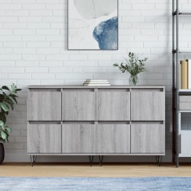 Sideboards 2 Stück Sonoma graues Sperrholz von vidaXL, Sideboards - Ref: Foro24-3190179, Preis: 127,15 €, Rabatt: %