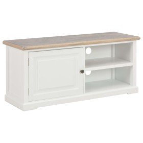Mueble para TV de madera blanco 90x30x40 cm Mueble para TV de madera blanco 90x30x40 cm