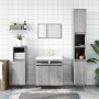 Sonoma gray plywood 3-piece bathroom furniture set by vidaXL, Bathroom furniture - Ref: Foro24-3187787, Price: 164,98 €, Disc...
