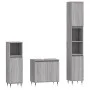 Set de muebles de baño 3 pzas madera contrachapada gris sonoma de vidaXL, Muebles de baño - Ref: Foro24-3187787, Precio: 162,...