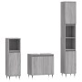 Sonoma gray plywood 3-piece bathroom furniture set by vidaXL, Bathroom furniture - Ref: Foro24-3187787, Price: 164,98 €, Disc...