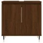 Set de muebles de baño 3 pzas madera contrachapada roble marrón de vidaXL, Muebles de baño - Ref: Foro24-3187788, Precio: 165...