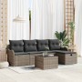 Conjunto de sofá de jardín 6 pcs Gris 231 x 117 x 85 cm
