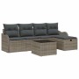 Conjunto de sofá de jardín 6 pcs Gris 231 x 117 x 85 cm