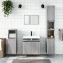 Set de muebles de baño 3 pzas madera contrachapada gris sonoma by vidaXL, Bathroom furniture - Ref: Foro24-3187795, Price: 16...