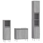Set de muebles de baño 3 pzas madera contrachapada gris sonoma von vidaXL, Badezimmermöbel - Ref: Foro24-3187795, Preis: 167,...