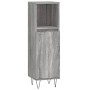 Set de muebles de baño 3 pzas madera contrachapada gris sonoma von vidaXL, Badezimmermöbel - Ref: Foro24-3187795, Preis: 167,...