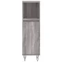 Set de muebles de baño 3 pzas madera contrachapada gris sonoma by vidaXL, Bathroom furniture - Ref: Foro24-3187795, Price: 16...