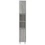 Set de muebles de baño 3 pzas madera contrachapada gris sonoma by vidaXL, Bathroom furniture - Ref: Foro24-3187795, Price: 16...