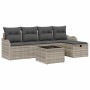 Conjunto de sofá de jardín 6 pcs Gris claro 231 x 117 x 85 cm
