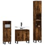3-teiliges Badezimmermöbel-Set aus geräuchertem Eichensperrholz von vidaXL, Badezimmermöbel - Ref: Foro24-3187802, Preis: 173...