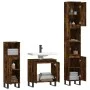 3-teiliges Badezimmermöbel-Set aus geräuchertem Eichensperrholz von vidaXL, Badezimmermöbel - Ref: Foro24-3187802, Preis: 171...