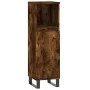 3-teiliges Badezimmermöbel-Set aus geräuchertem Eichensperrholz von vidaXL, Badezimmermöbel - Ref: Foro24-3187802, Preis: 171...