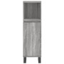 Set de muebles de baño 3 pzas madera contrachapada gris sonoma