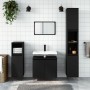 Set de muebles de baño 3 piezas madera contrachapada negro de vidaXL, Muebles de baño - Ref: Foro24-3187790, Precio: 188,65 €