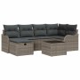 Conjunto de sofá de jardín 7 pcs Gris 232.5 x 122.5 x 85 cm