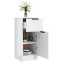 Aparador de madera contrachapada blanco brillante 30x30x70 cm de vidaXL, Aparadores - Ref: Foro24-811127, Precio: 59,19 €, De...