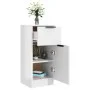 Hochglanzweißes Sperrholz-Sideboard 30x30x70 cm von vidaXL, Sideboards - Ref: Foro24-811127, Preis: 58,44 €, Rabatt: %