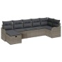 Conjunto de sofá de jardín 7 pcs Gris 287.5 x 122.5 x 85 cm