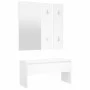 Set de muebles de recibidor madera contrachapada roble ahumado de vidaXL, Bancos para recibidores y almacenamiento - Ref: For...