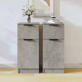 Sideboard 2 pcs concrete gray plywood 30x30x70 cm by vidaXL, Sideboards - Ref: Foro24-811124, Price: 95,65 €, Discount: %