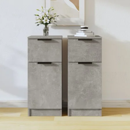 Sideboard 2 Stück betongraues Sperrholz 30x30x70 cm von vidaXL, Sideboards - Ref: Foro24-811124, Preis: 95,65 €, Rabatt: %