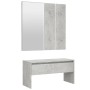 Flurmöbel-Set aus betongrauem Sperrholz von vidaXL, Bänke für Hallen und Lager - Ref: Foro24-808787, Preis: 70,89 €, Rabatt: %