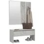 Flurmöbel-Set aus betongrauem Sperrholz von vidaXL, Bänke für Hallen und Lager - Ref: Foro24-808787, Preis: 66,85 €, Rabatt: %