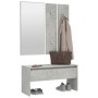 Flurmöbel-Set aus betongrauem Sperrholz von vidaXL, Bänke für Hallen und Lager - Ref: Foro24-808787, Preis: 70,89 €, Rabatt: %