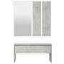 Flurmöbel-Set aus betongrauem Sperrholz von vidaXL, Bänke für Hallen und Lager - Ref: Foro24-808787, Preis: 70,89 €, Rabatt: %