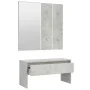 Flurmöbel-Set aus betongrauem Sperrholz von vidaXL, Bänke für Hallen und Lager - Ref: Foro24-808787, Preis: 66,85 €, Rabatt: %