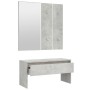Flurmöbel-Set aus betongrauem Sperrholz von vidaXL, Bänke für Hallen und Lager - Ref: Foro24-808787, Preis: 70,89 €, Rabatt: %