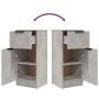 Sideboard 2 pcs concrete gray plywood 30x30x70 cm by vidaXL, Sideboards - Ref: Foro24-811124, Price: 97,38 €, Discount: %