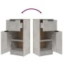 Sideboard 2 pcs concrete gray plywood 30x30x70 cm by vidaXL, Sideboards - Ref: Foro24-811124, Price: 95,65 €, Discount: %