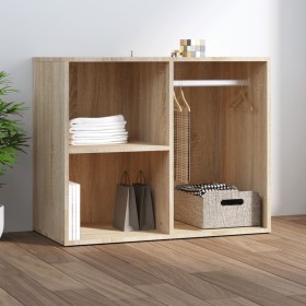 Mueble vestidor madera contrachapada roble Sonoma 80x40x65 cm