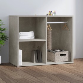 Mueble vestidor madera contrachapada gris hormigón 80x40x65 cm