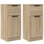 Aparadores 2 uds madera contrachapada roble Sonoma 30x30x70 cm de vidaXL, Aparadores - Ref: Foro24-811122, Precio: 113,68 €, ...