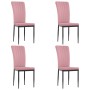 Dining chairs 4 units pink velvet by vidaXL, dining chairs - Ref: Foro24-326108, Price: 163,91 €, Discount: %