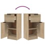 Sideboards 2 Stück Sonoma-Eichensperrholz 30x30x70 cm von vidaXL, Sideboards - Ref: Foro24-811122, Preis: 113,81 €, Rabatt: %